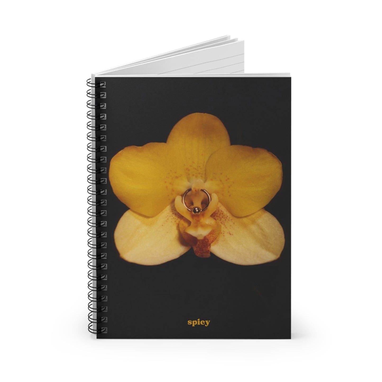 Spicy Yellow Orchid Spiral Notebook - Ruled Lines for Creative Minds