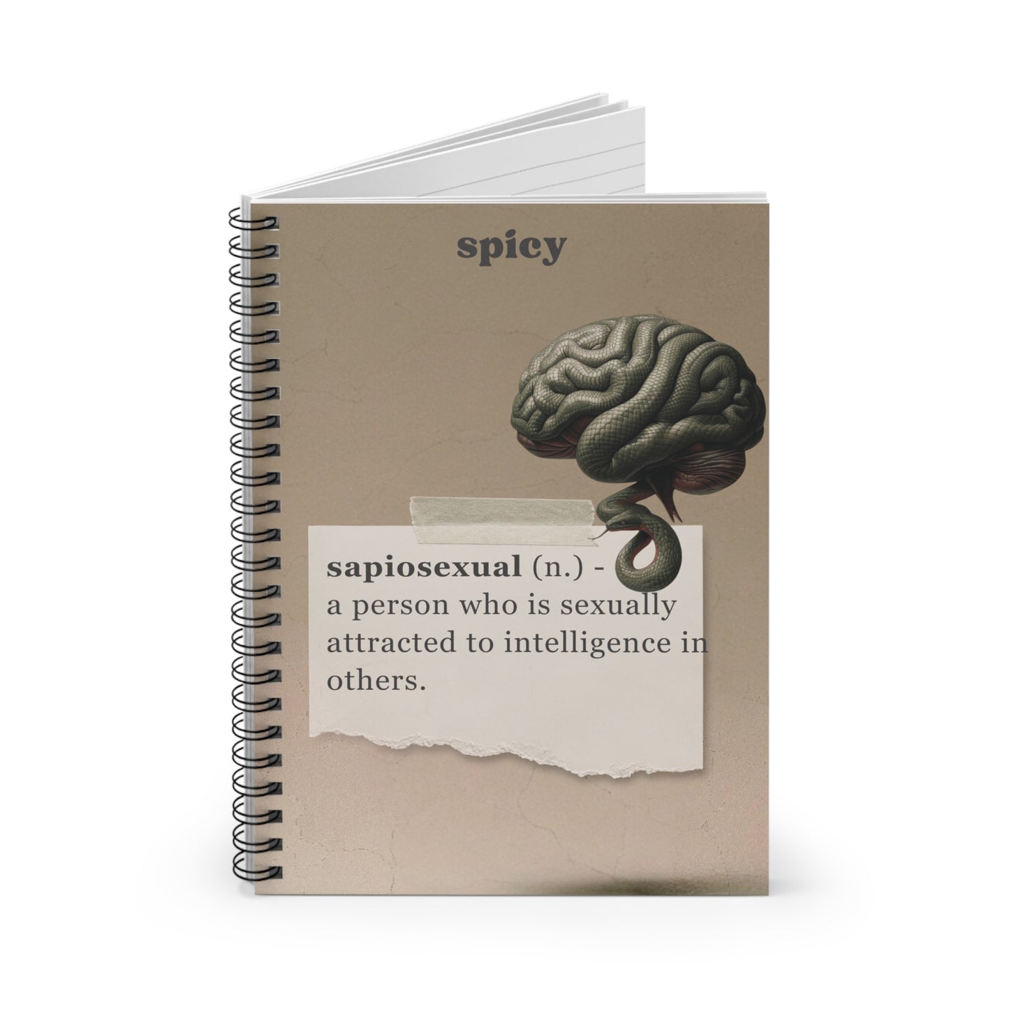 Spicy Sapiosexual Spiral Notebook - Perfect for Brainy Enthusiasts