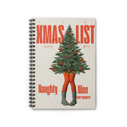 Naughty or Nice Christmas Spiral Notebook - Holiday Gift for List Making