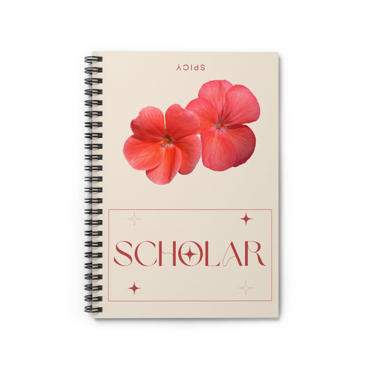 Floral Scholar Spiral Notebook - Ruled Line for Students & Creatives