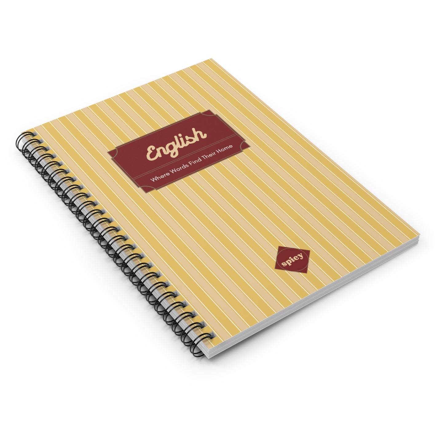 Classic English Spiral Notebook - Where Words Find Their Home