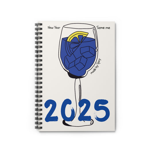 2025 New Year Spiral Notebook - Fun & Whimsical Design for Goal-Setting and Reflections