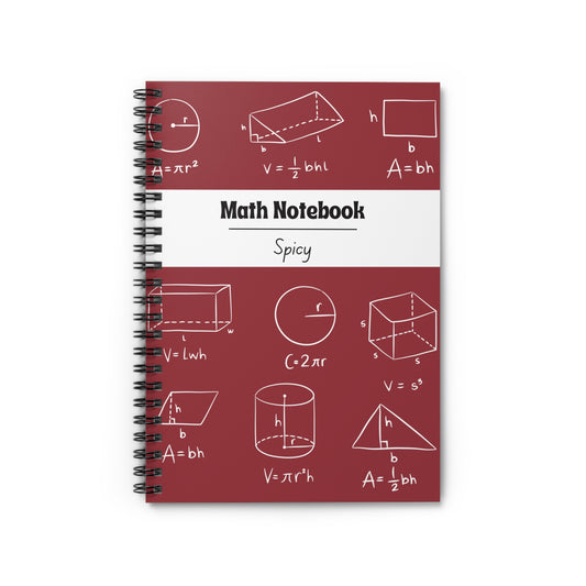 Spicy Math Notebook - Ruled Line for Creative Thinkers