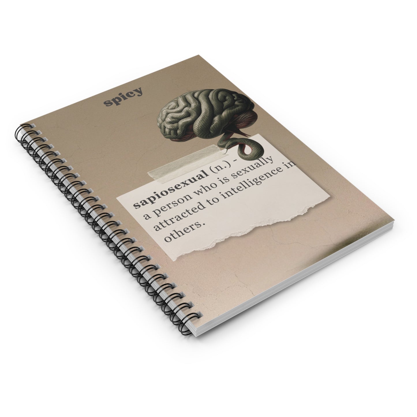 Spicy Sapiosexual Spiral Notebook - Perfect for Brainy Enthusiasts