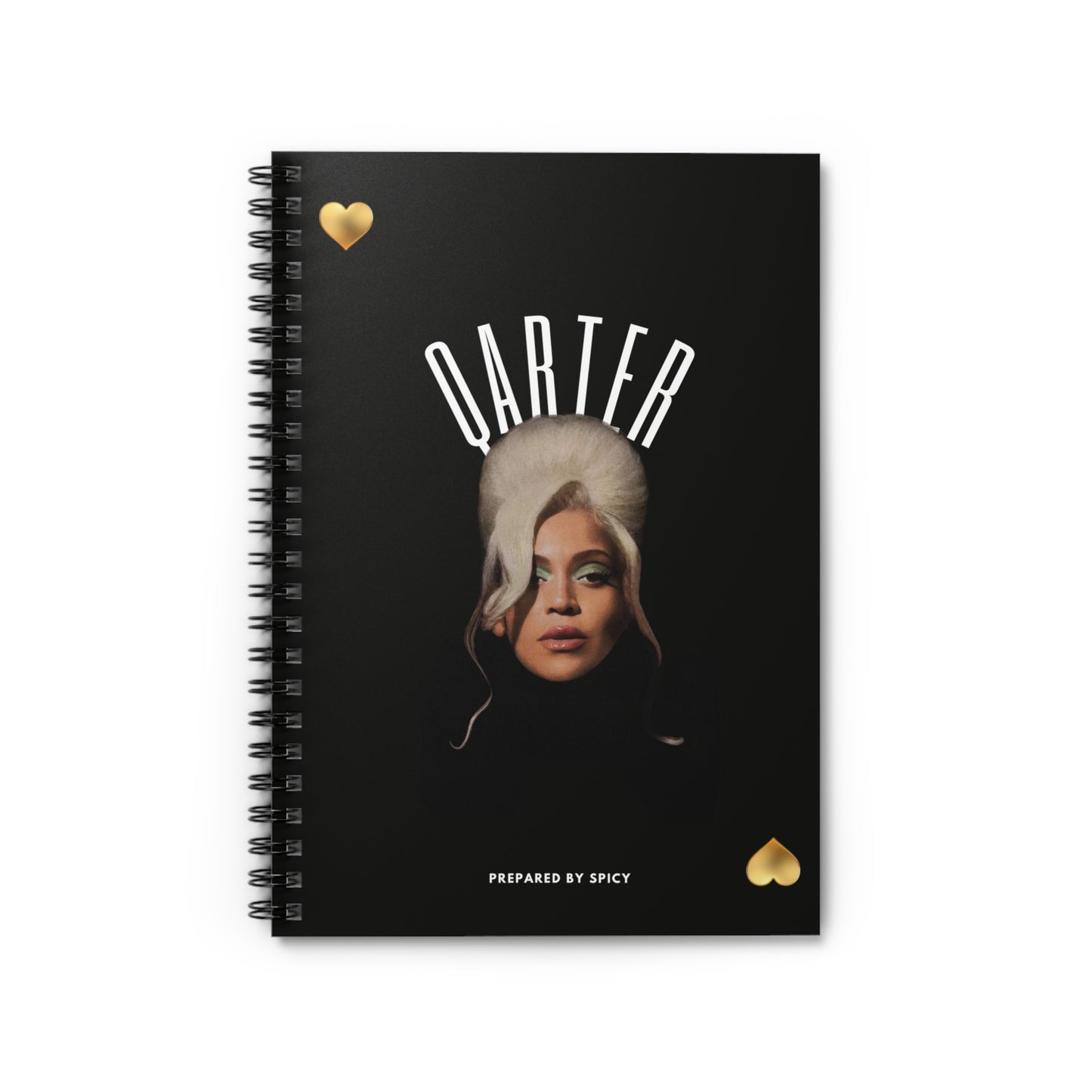 Chic Ruled Spiral Notebook - ‘Qarter’ Design for Creative Minds