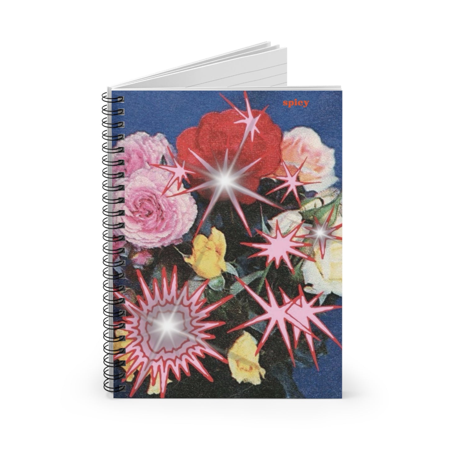 Vibrant Floral Spiral Notebook - Ruled Lines with Bold Graphics