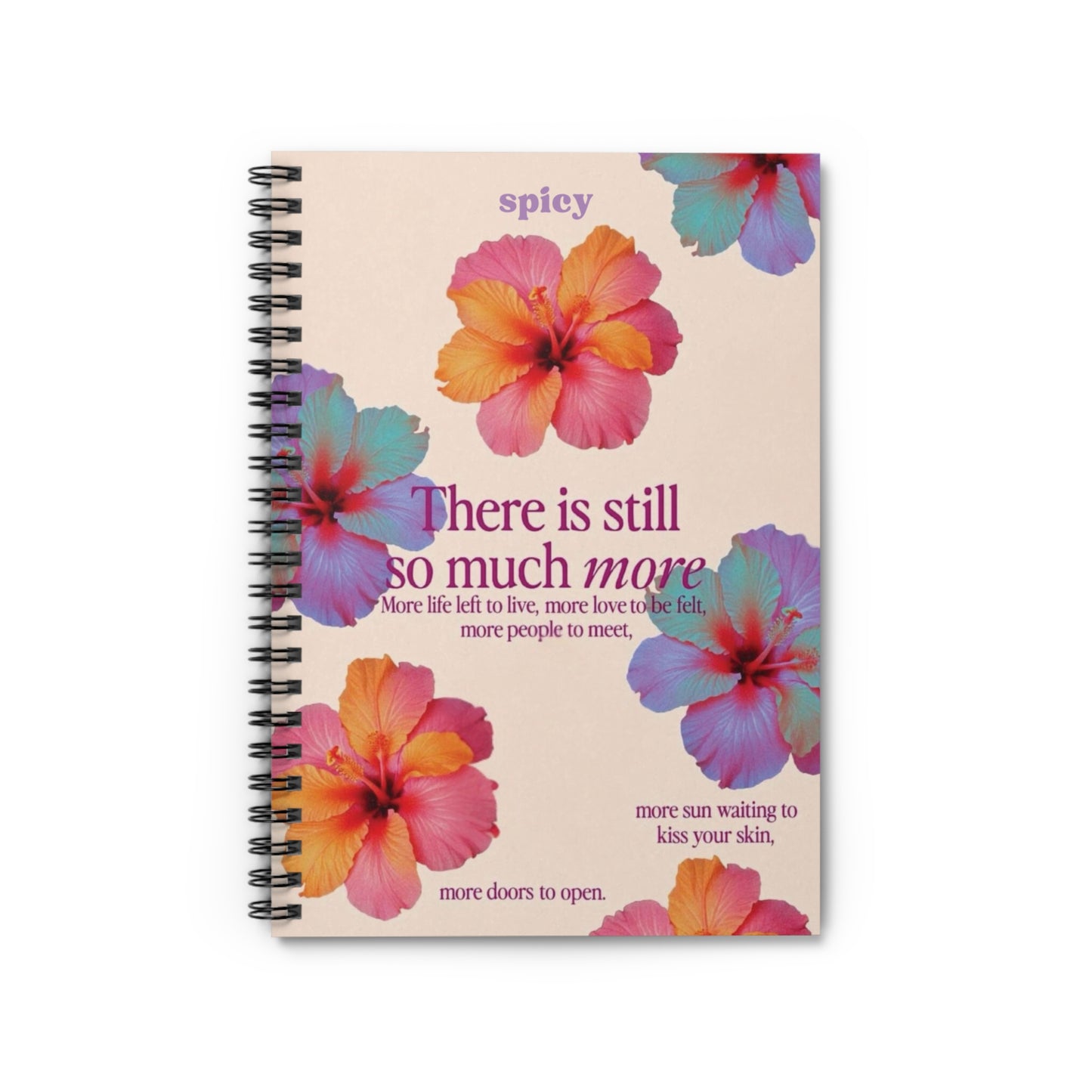 More To Life Floral Spiral Notebook - Ruled Line for Creative Minds