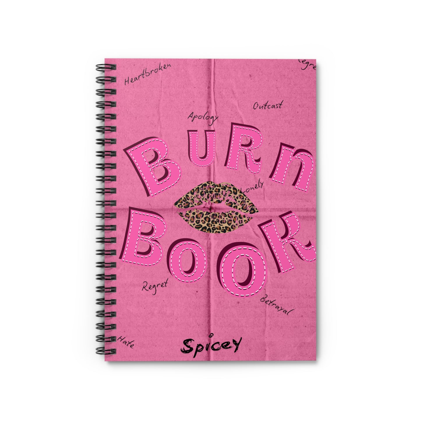 Cute Burn Book Spiral Notebook - Ruled Line | Fun Journal for Teens | Gift for Mean Girls Fans