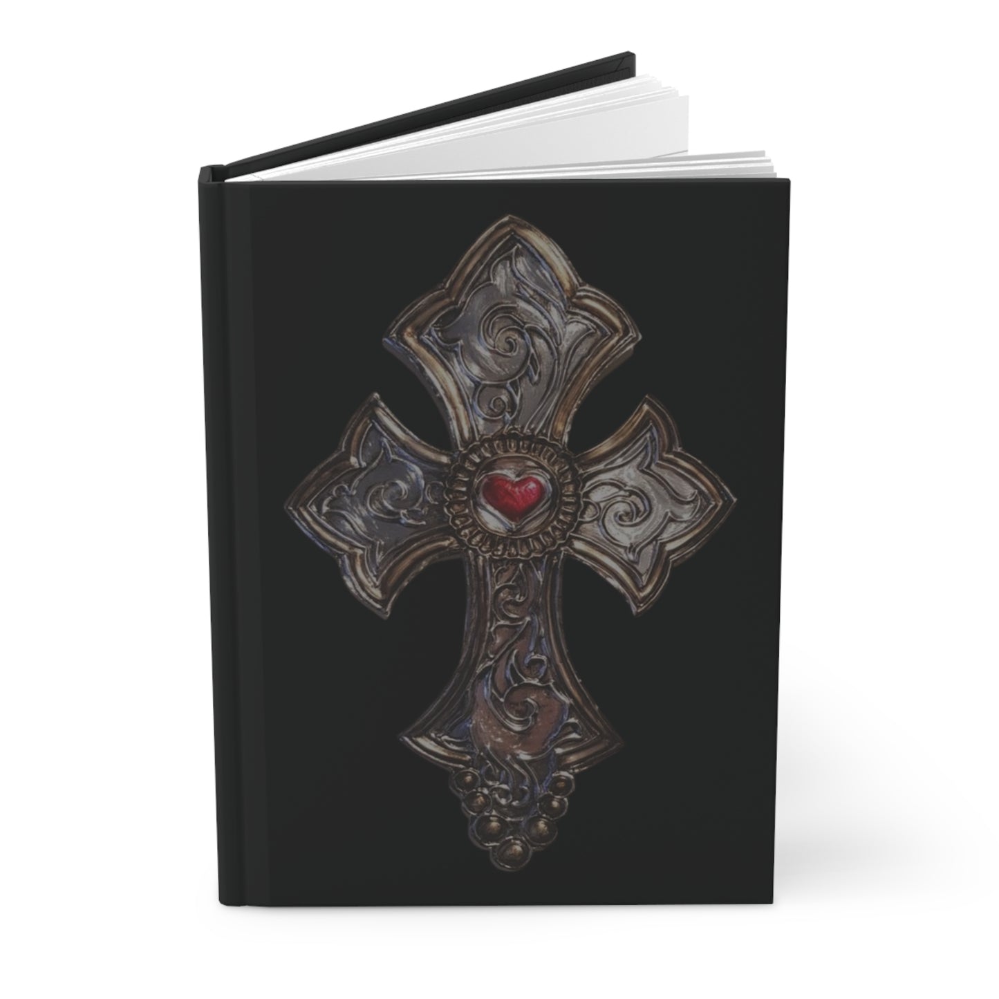 Faith-Inspired Hardcover Journal - Classic Cross Design with Inspirational Scripture