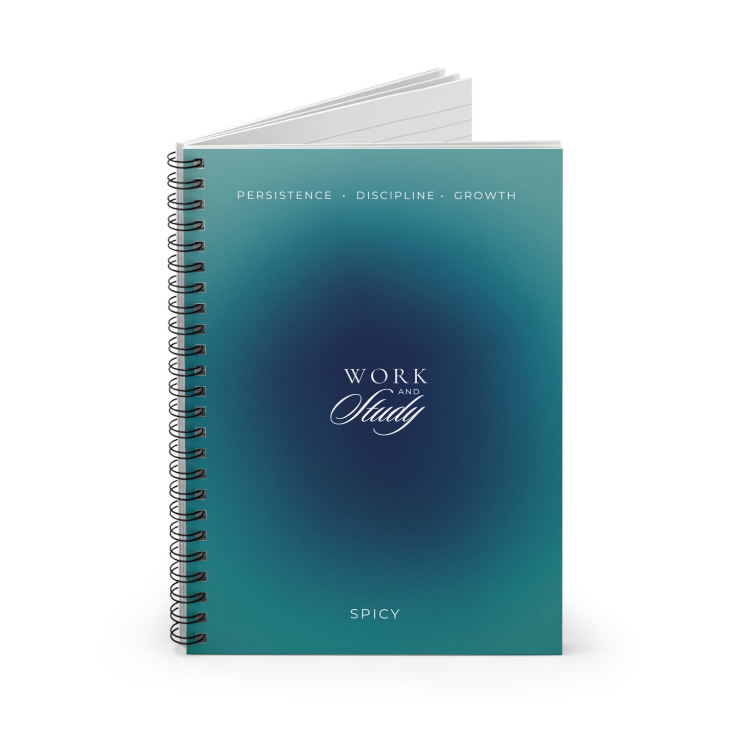 Motivational Spiral Notebook for Studying - "Work and Study" - Perfect for Students and Professionals