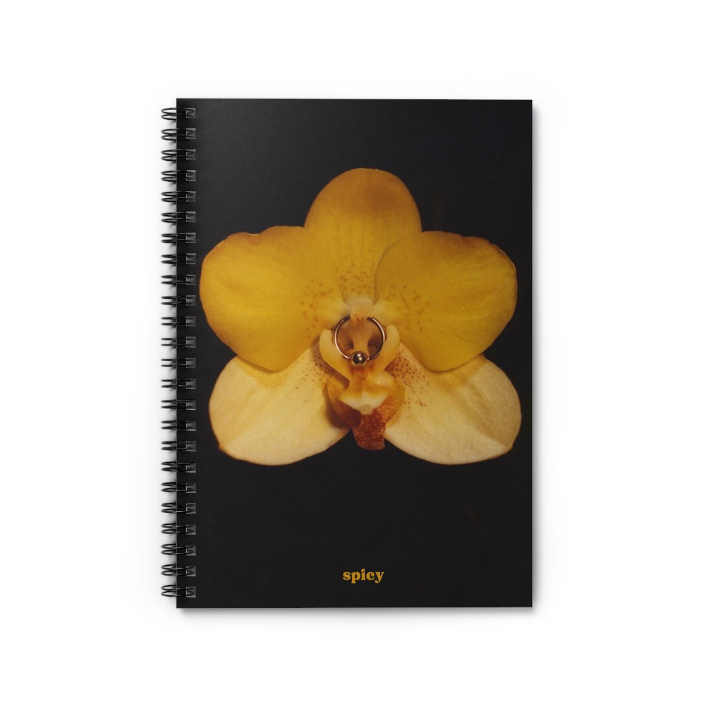 Spicy Yellow Orchid Spiral Notebook - Ruled Lines for Creative Minds