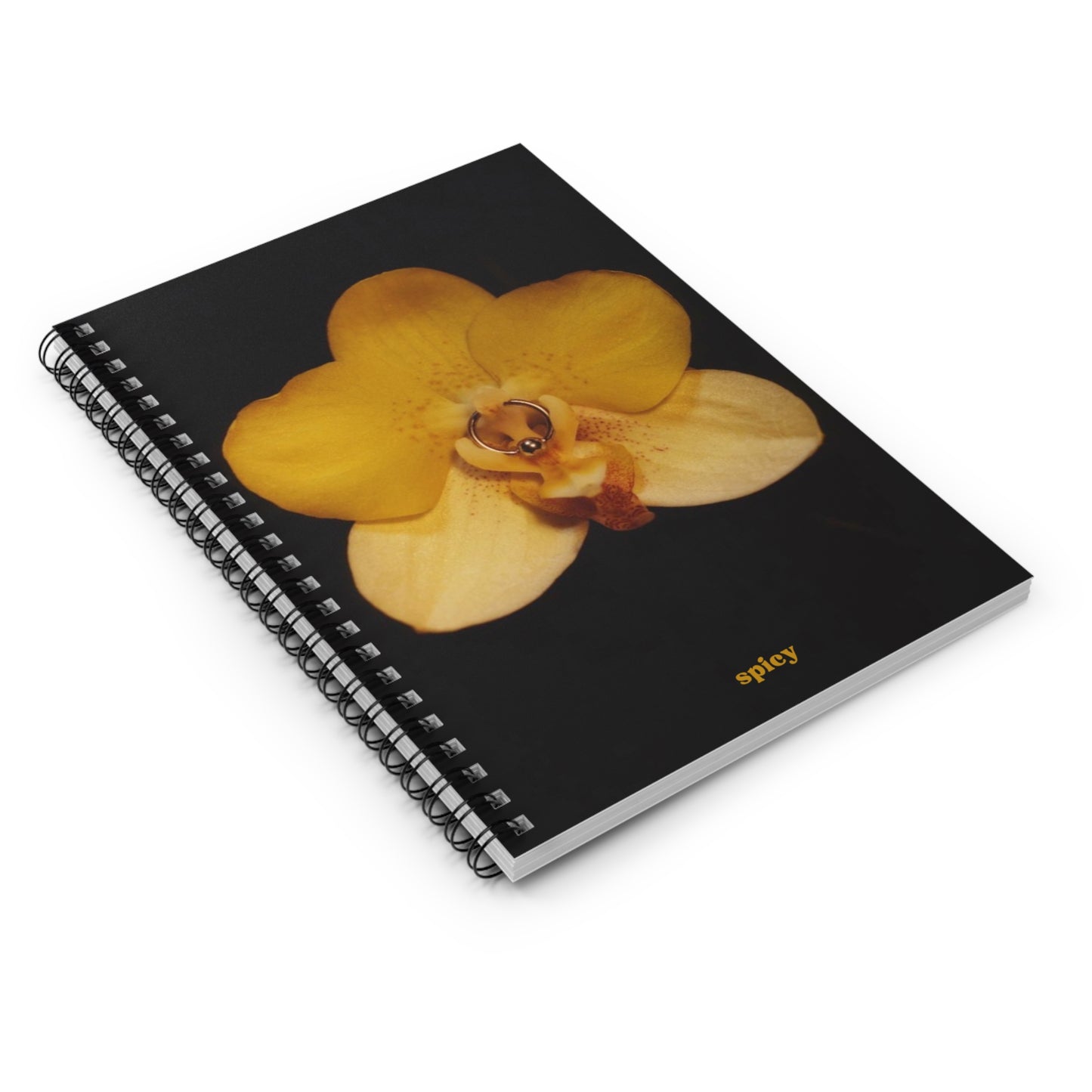 Spicy Yellow Orchid Spiral Notebook - Ruled Lines for Creative Minds