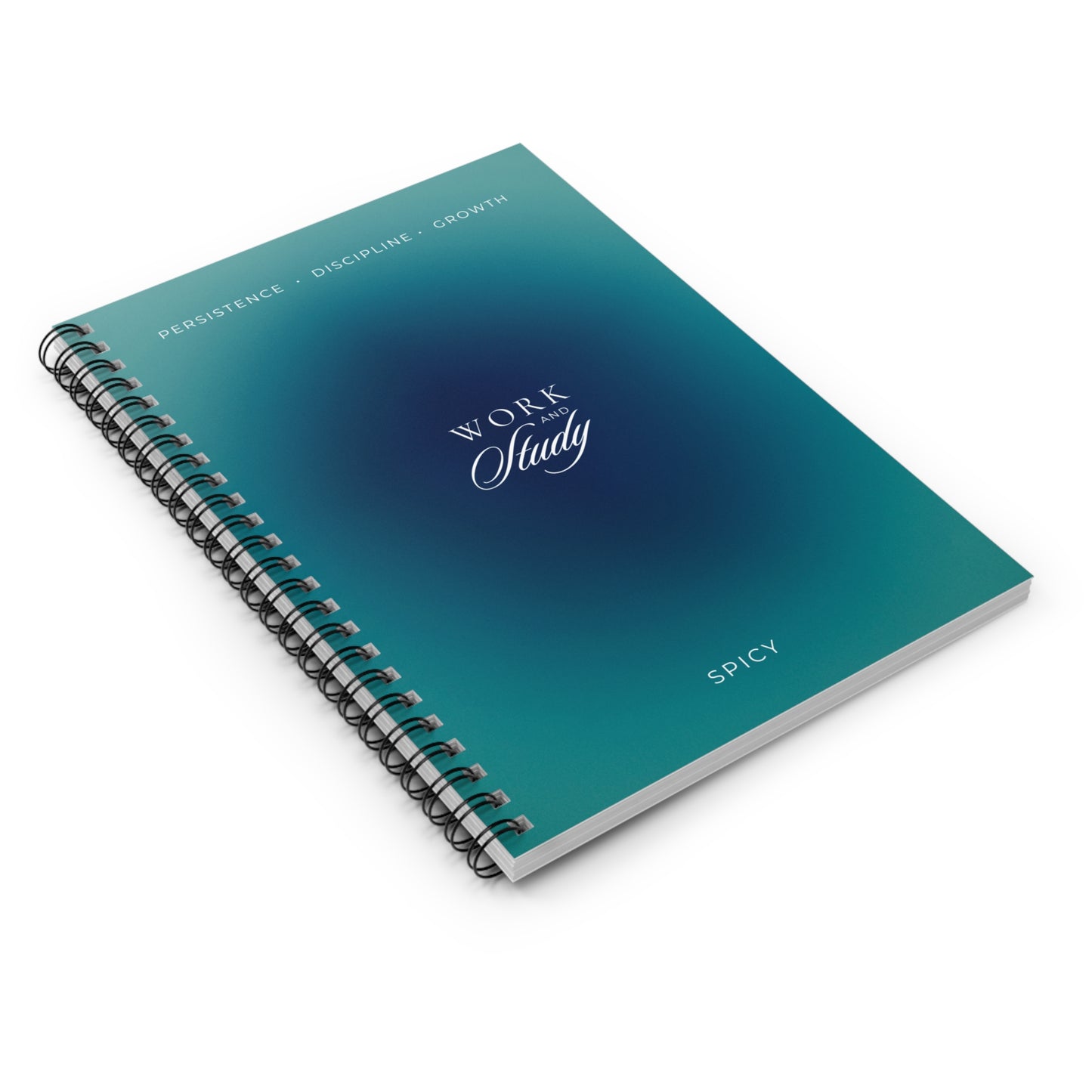 Motivational Spiral Notebook for Studying - "Work and Study" - Perfect for Students and Professionals