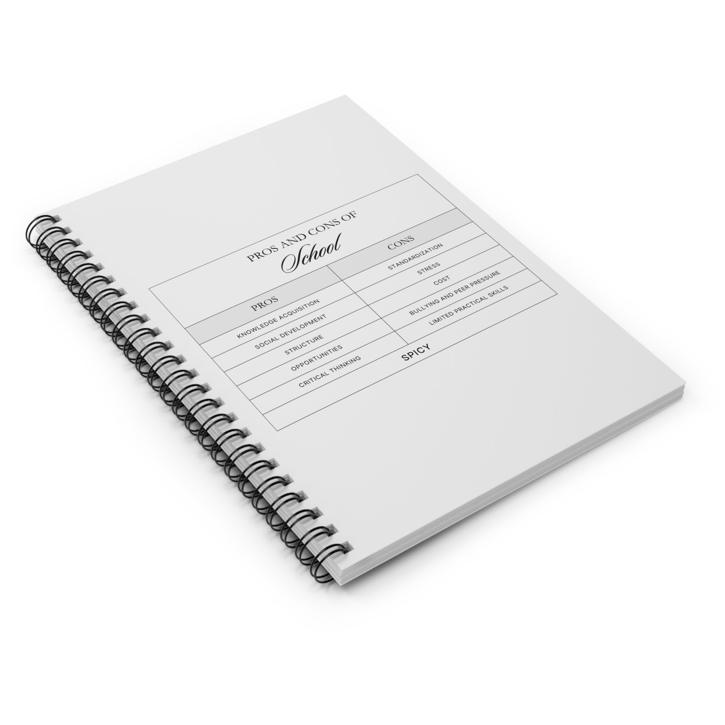 Pros and Cons of School Spiral Notebook - Perfect for Students and Educators