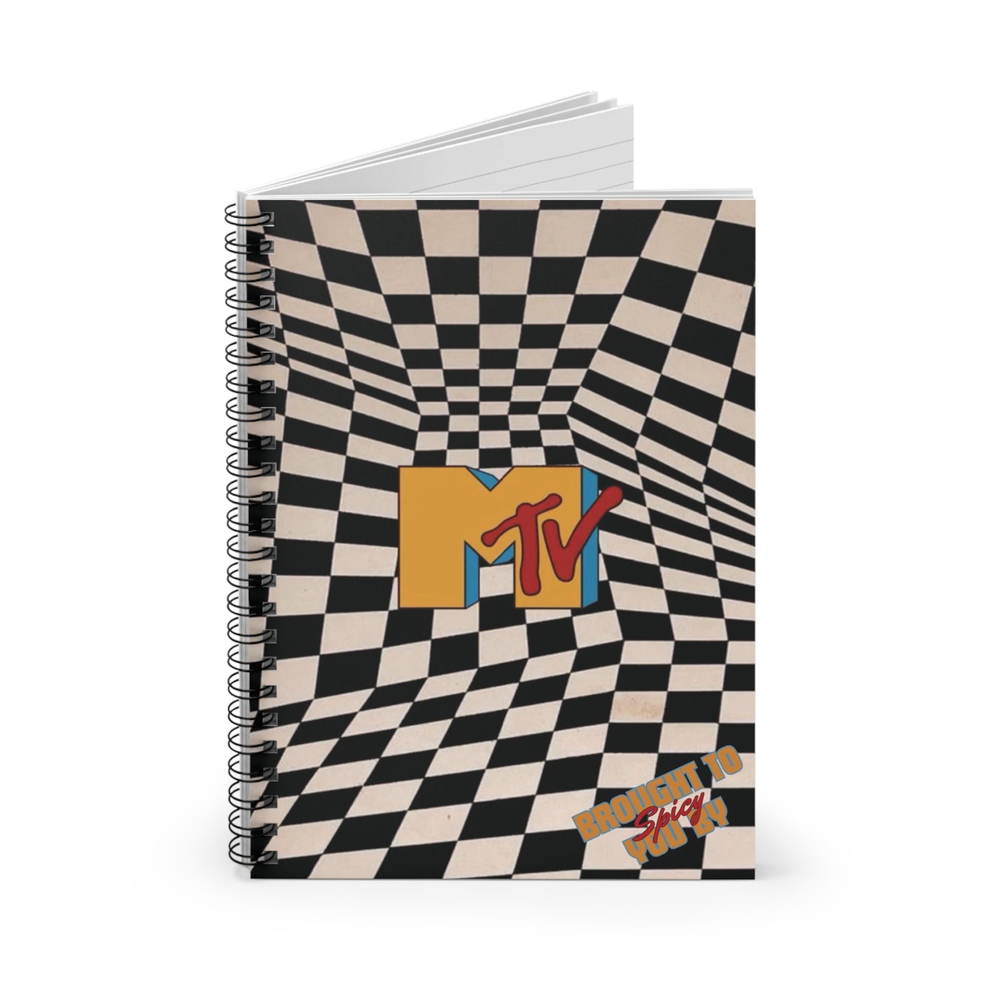 Retro MTV Spiral Notebook - Ruled Lines | Perfect for Students & Creative Minds