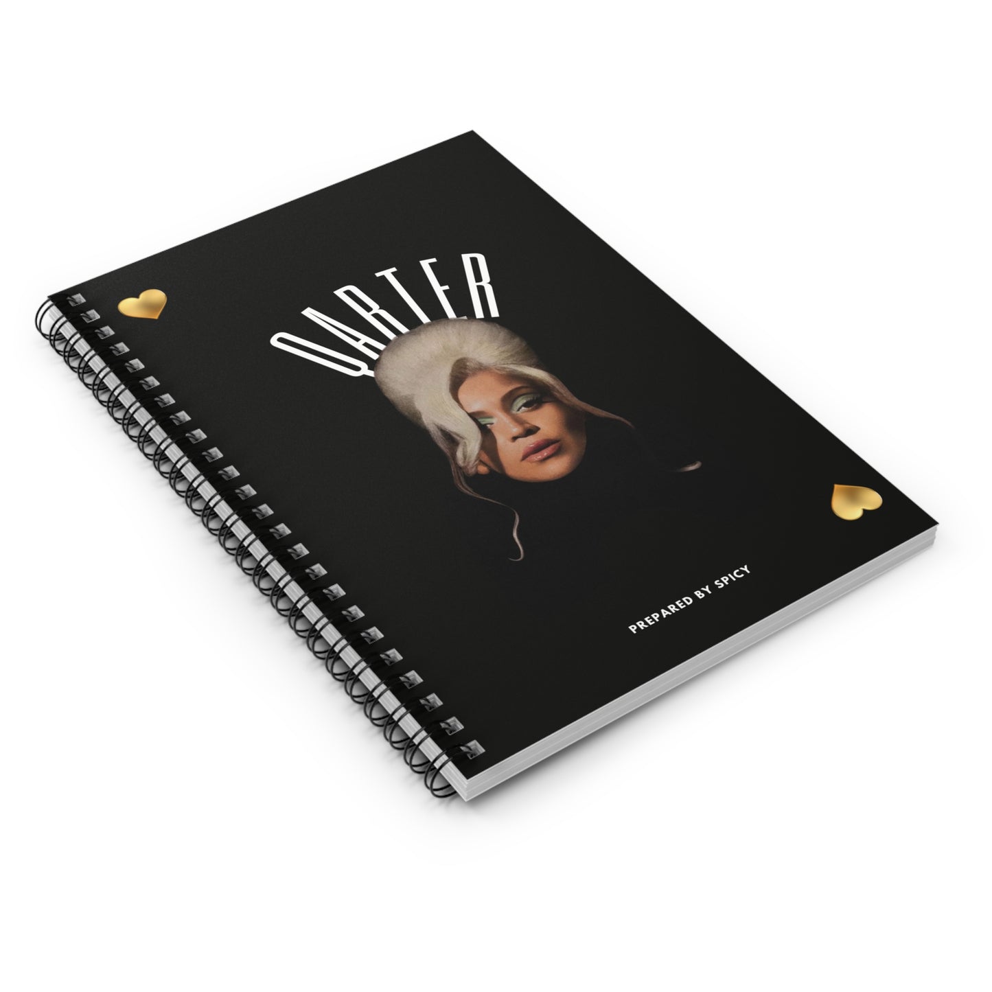 Chic Ruled Spiral Notebook - ‘Qarter’ Design for Creative Minds