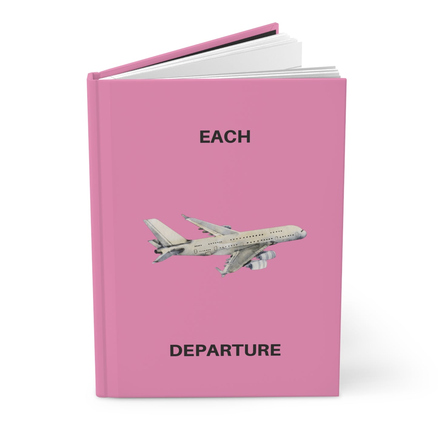 Travel-Themed Hardcover Journal - "Each Departure Leads to a New Arrival" - Perfect for Adventurers and Dreamers